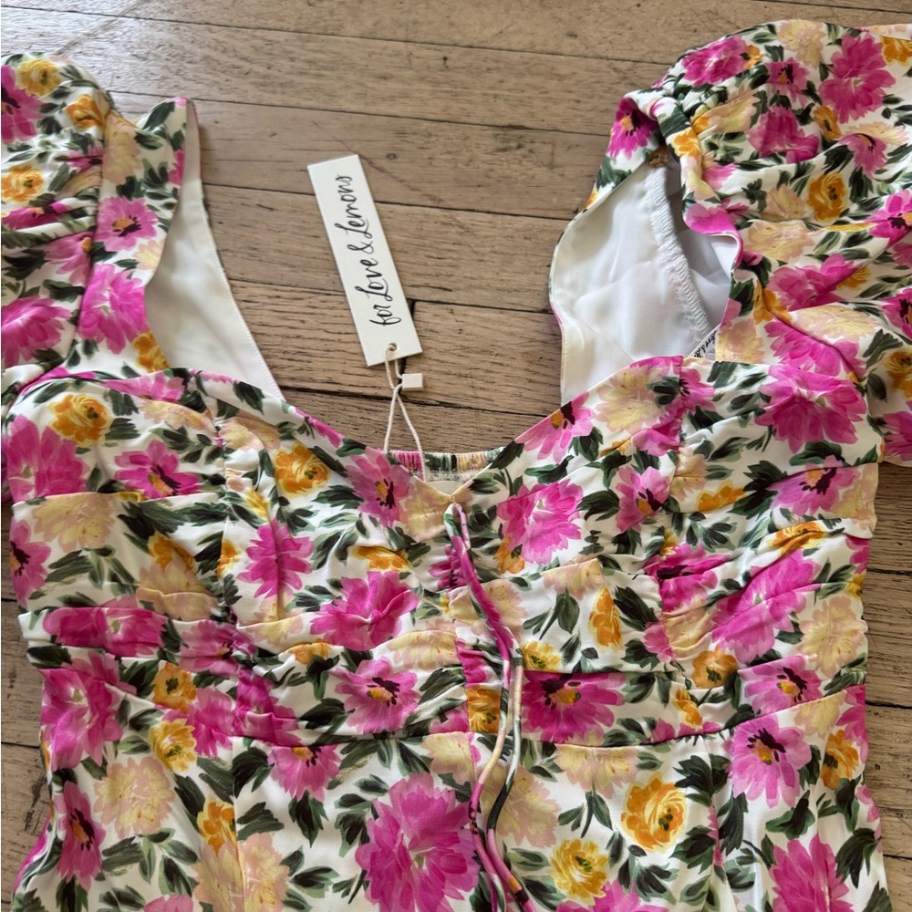 NWT For love & lemons Sasha mini dress - Picture 10 of 10